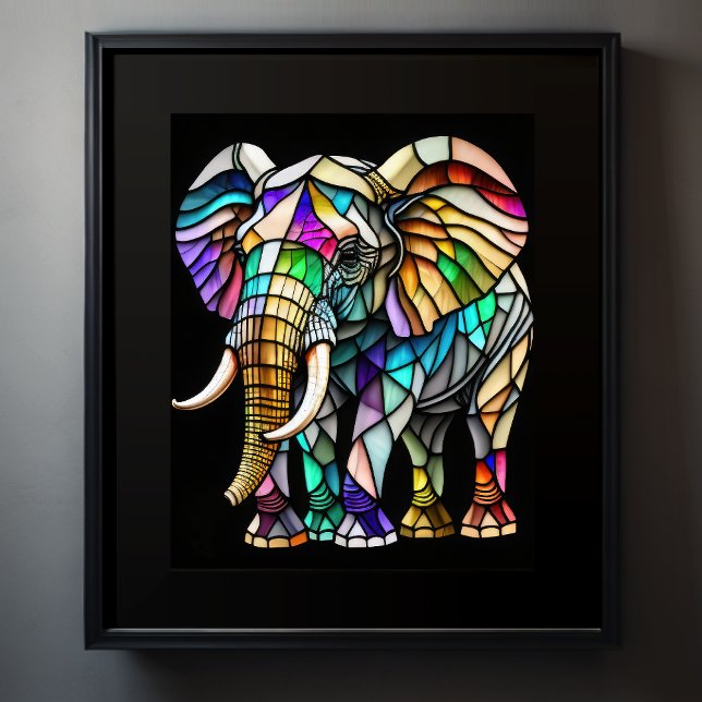 Poster Elefante De Vidro Com Aquarela (Criador carregado)
