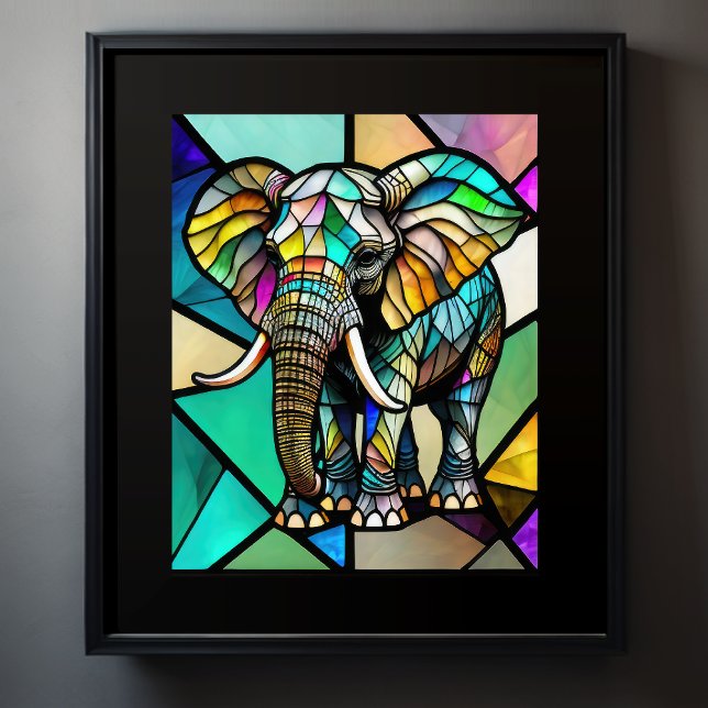 Poster Elefante De Vidro Com Aquarela (Criador carregado)