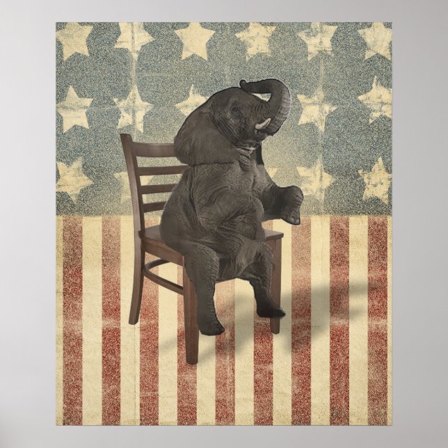 Poster Elefante do GOP assume a presidência da Engraçada  (Frente)