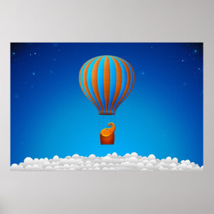 Pôster Elefante do vôo