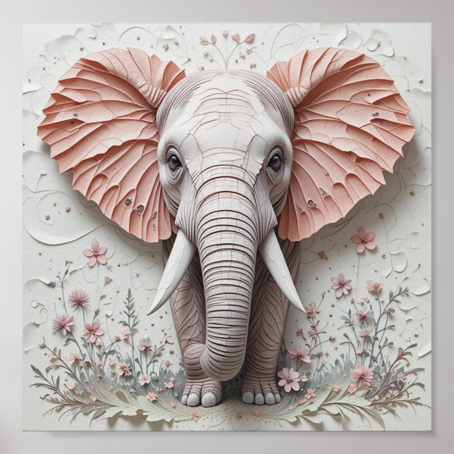 Poster Elefante em Bloom (Frente)