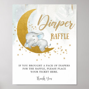Poster Elefante estamos sobre a Fralda da Lua Raffle