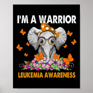 Poster Elefante Eu sou um guerreiro Sensibilização para a