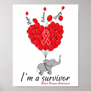 Poster Elefante Eu Sou Um Sobrevivente Conscientização Do