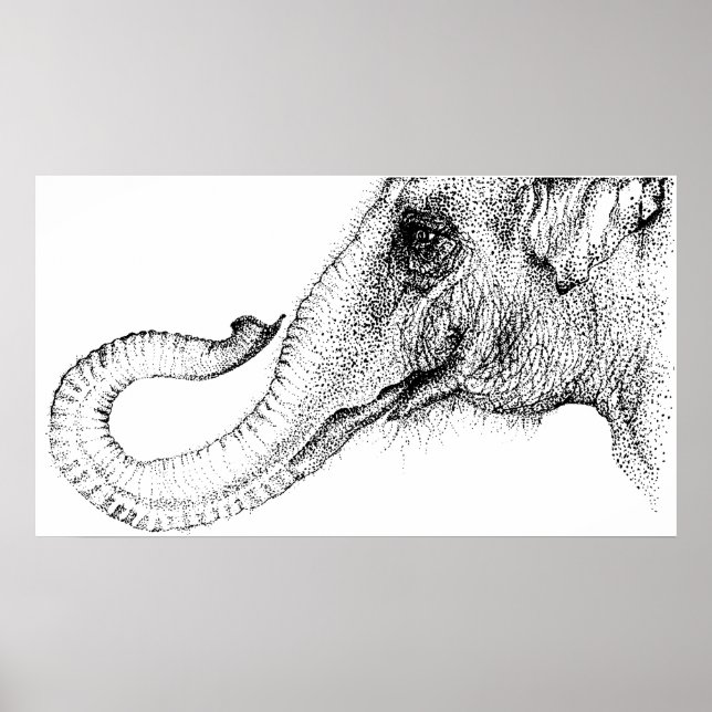 Pôster elefante fiel a 100% por Inkspot (Frente)