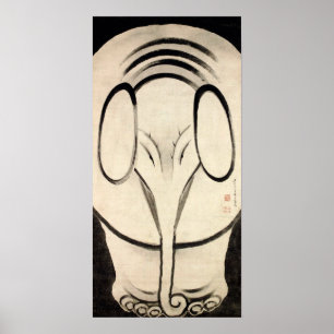 Poster Elefante Ito Jakuchu