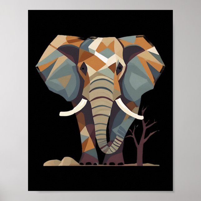 Poster Elefante: Na moda artística dos fãs elefantes salv (Frente)