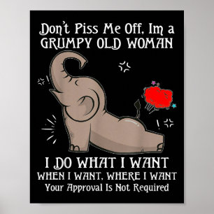 Poster Elefante não me desligue. Sou uma velha velha louc