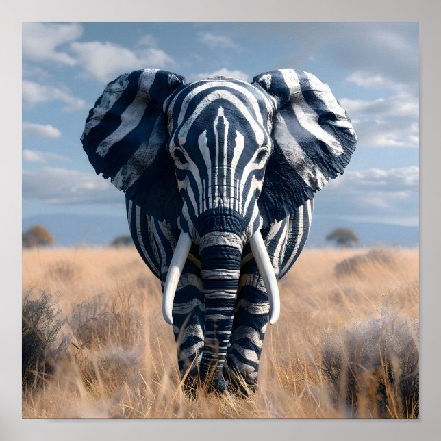 Poster Elefante No Disguise Zebra (Frente)
