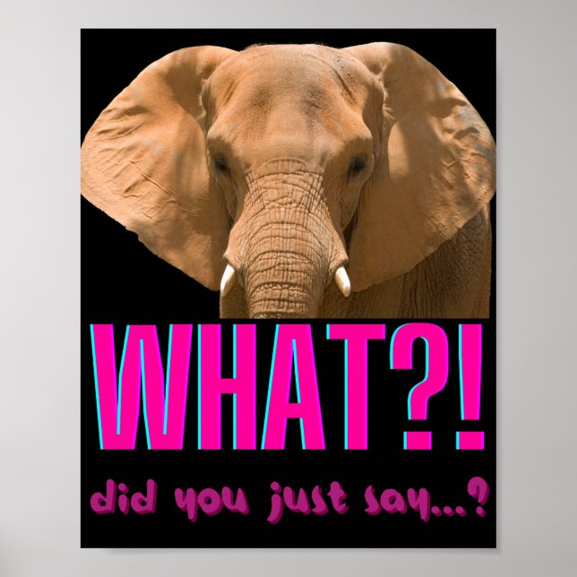 Poster Elefante O Que Você Acaba de Dizer? (Frente)