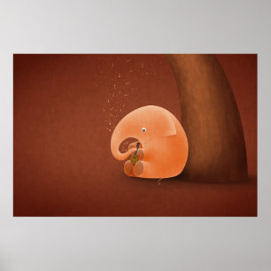 Poster Elefante pequeno, Ukulele grande