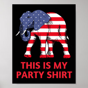 Poster Elefante Republicano Esta É Minha Festa
