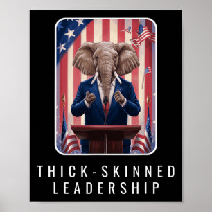 Poster Elefante Republicano Liderança América Política G