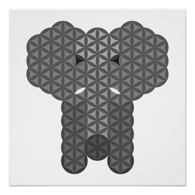 Pôster Elefante sagrado - Elefante da vida. (Frente)