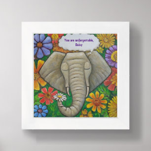 Poster Elefante Sonhador no Campo Floral