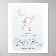 Elefante Stars Lua Dusty Chá de fraldas Blue Boy