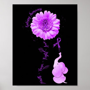 Poster Elefante Sunflower Faith Esperança Luta Contra Epi