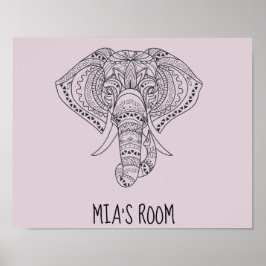 Poster Elefante tribal Arte animal africana