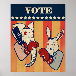 Pôster Elefante vs. Donkey