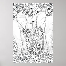 Poster Elefantes Leais