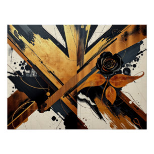 Pôster Elegância Abstrata em Arte Única