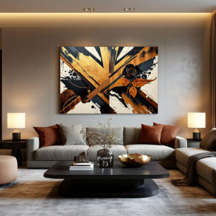 Poster Elegância Abstrata em Arte Única