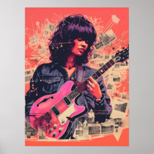 Poster Elegância Apertada: A Arte do Rock