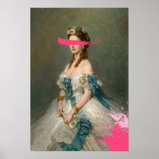 Poster Elegância Arte Digital Contemporânea Redefinida