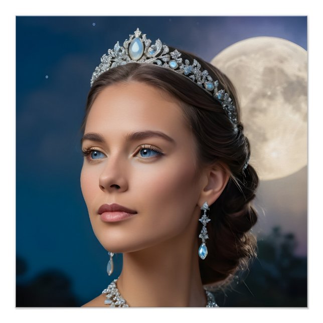 Pôster Elegância Celestial Moonlit (Frente)