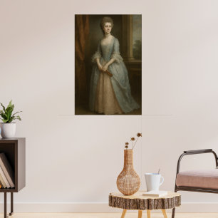Poster "Elegância da Era Retrato de uma Senhora Britâni