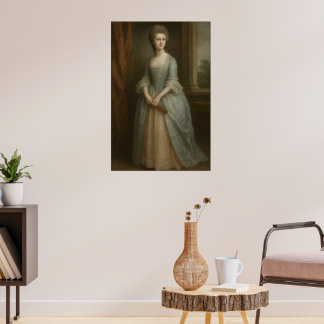 Poster "Elegância da Era | Retrato de uma Senhora Britâni