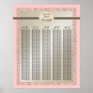 Poster Elegância de empate preto - Gráfico de assentos de
