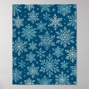 Poster Elegância do Floco de Neve fosco