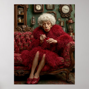 Poster Elegância excêntrica na Crimson