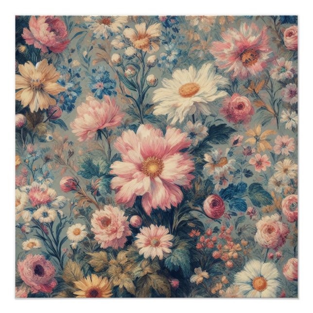 Pôster Elegância Floral (Frente)