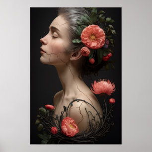 Poster Elegância Fraturada - Blossomas da Alma