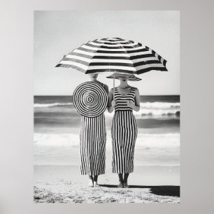 Poster Elegância listrada pelo mar