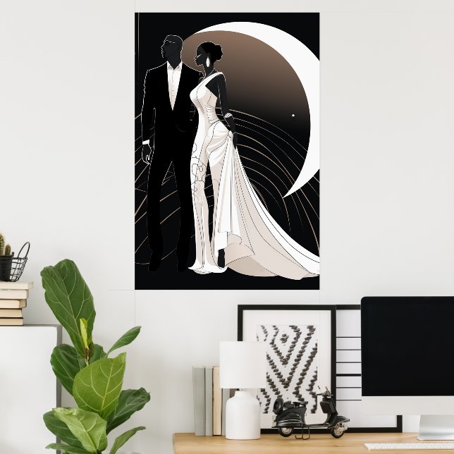 POSTER ELEGÂNCIA NEGRA #1  (Escritório em casa)