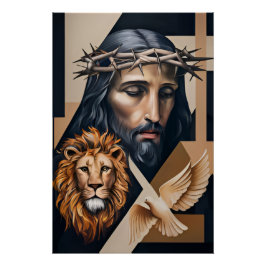 Pôster Elegância Neo-Cubista: Um tributo ao Britto