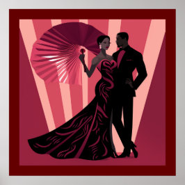 POSTER ELEGÂNCIA NOIR-VERMELHO #1