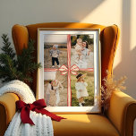 Poster Elegant Bow & Ribbon Present Family Photo Collage<br><div class="desc">Our beautiful family photo collage print poster is the perfect way to showcase your most cherished memories! Featuring an elegant bow and ribbon design, it turns your favorite photos into a stunning piece of art. This sophisticated print makes a thoughtful. Turn your most precious moments into timeless art with our...</div>