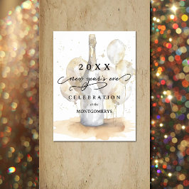 Poster Elegant Champagne and Balloons New Year's Eve