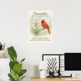 Poster Elegant December Scripture Christian Cardinal