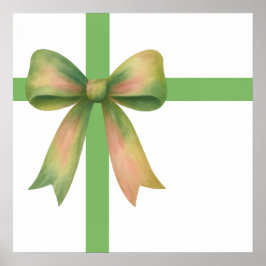 Poster Elegant Gift Bow – Modern Christmas Design