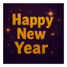 Pôster Elegant Gold Stitched Typography Classy Party