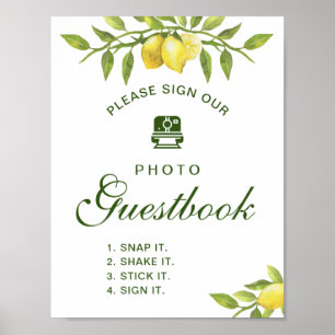 Poster Elegant Lemons Assine nosso Cartaz de Livro de Vis