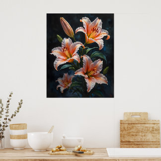 Poster Elegant Lily Flower Art – Premium Prints & Unique 