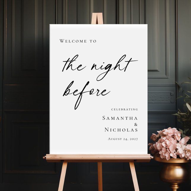 Poster Elegant minimal The Night Before Rehearsal welcome (Criador carregado)