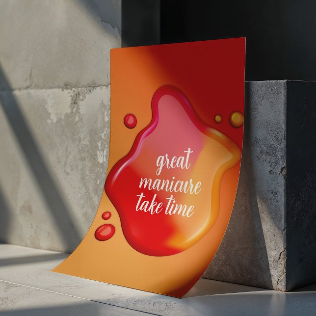 Poster Elegant Nail Art - Take Time Manicure (Criador carregado)