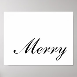 Poster Elegant Script Merry Christmas